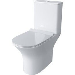 Унитаз-компакт безободковый Grossman Classic GR-4465S с крышкой микролифт, белый глянцевый - фото 