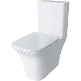 Унитаз-компакт безободковый Grossman Galaxy GR-4470S с крышкой микролифт, белый глянцевый - фото 