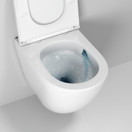 Унитаз подвесной безободковый Grossman GR-4455SQ с крышкой микролифт, белый глянцевый (Система смыва торнадо) - фото 