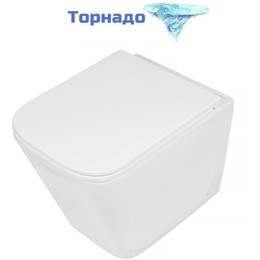 Унитаз подвесной безободковый AN Bitt с крышкой микролифт (система смыва Торнадо) - фото 