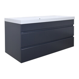 Тумба подвесная с раковиной Azario Эстима 100/2 100 см CS00094586, графит - фото 