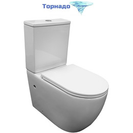 Унитаз-компакт безободковый Azario Verona AZ-8301 с крышкой микролифт (система смыва Торнадо) - фото 