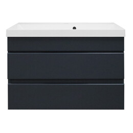 Тумба подвесная с раковиной Azario Эстима 80/2 80 см CS00094589, графит - фото 