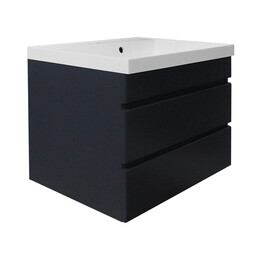 Тумба подвесная с раковиной Azario Эстима 60/2 60 см CS00094587, графит - фото 