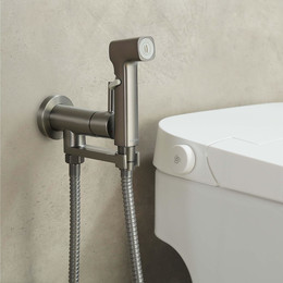 Набор для гигиенического Aquatek Ника AQ1819BGM, оружейная сталь - фото 