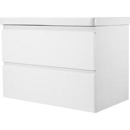 Тумба подвесная с раковиной AN Сандра 70 см, белый - фото 