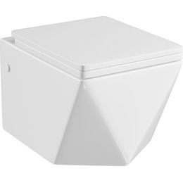 Унитаз подвесной безободковый Grossman Cristal GR-4481 с крышкой микролифт - фото 