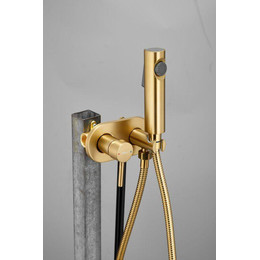 Набор для гигиенического душа Belz B55807-5 (со скрытой частью) золото матовое - фото 