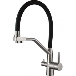 Смесители для кухни Ledeme L74855-2, нержавеющая сталь/чёрный - фото 