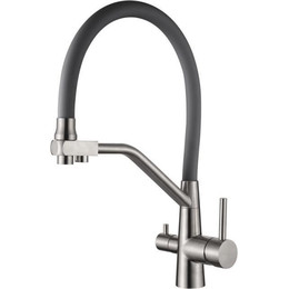 Смесители для кухни Ledeme L74855-9, нержавеющая сталь/серый - фото 