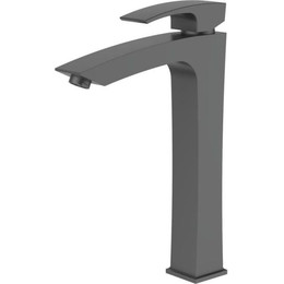 Смеситель для раковины высокий Gerhans K11114D, оружейная сталь - фото 