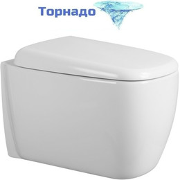 Унитаз подвесной безободковый Abber Rechteck AC1217 с крышкой микролифт (система смыва Торнадо) - фото 