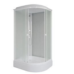 Душевая кабина Niagara Promo P120/80/26L/MT 120х80х215 см, со среднем поддоном (26см), профиль белый, стекло матовое (безсиликоновая сборка) - фото 