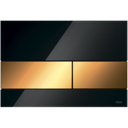 Кнопка смыва TECEsquare 9240808, черное стекло/позолоченный - фото 