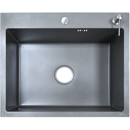 Кухонная мойка Azario Nicole AZG6050N (сифон, дозатор и коландер в комплекте) серый - фото 