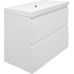 Тумба подвесная с раковиной Azario Viola 80/2 80 см CS00097143, белый матовый - фото 