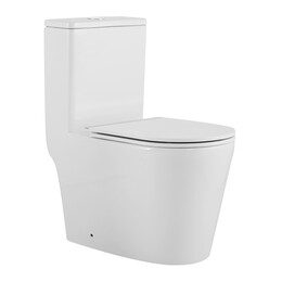 Унитаз-моноблок безободковый Azario Nimbus AZ-6080-AP с тонкой крышкой микролифт (система смыва Торнадо) - фото 