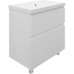 Тумба напольная с раковиной Azario Viola 80/2H 80 см CS00097140, белый матовый - фото 
