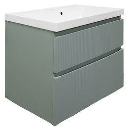 Тумба подвесная с раковиной Azario Viola 80/2 80 см CS00097142, фисташковый - фото 