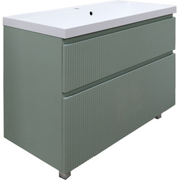 Тумба напольная с раковиной Azario Viola 100/2H 100 см CS00097145, фисташковый - фото 