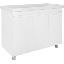 Тумба напольная с раковиной Loranto Kantri 100 см CS00097260, белый глянцевый - фото 