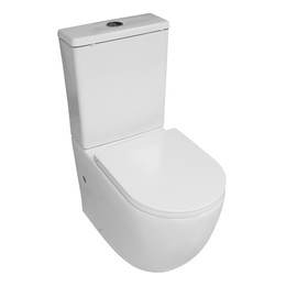 Унитаз-компакт безободковый Azario Blanco AZ-T003B-R с тонкой крышкой микролифт - фото 