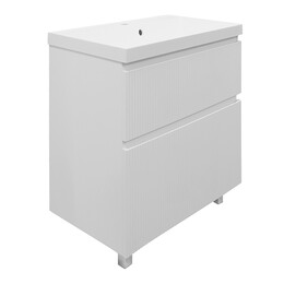 Тумба напольная с раковиной Azario Viola 80/2H 80 см CS00097140, белый матовый - фото 