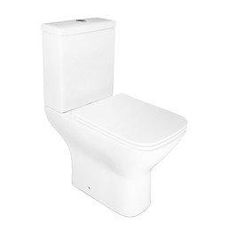 Унитаз-компакт безободковый Azario Iris AZ-8353 с тонкой крышкой микролифт - фото 