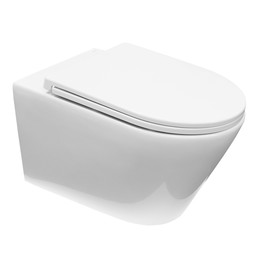 Унитаз подвесной безободковый Azario Nove AZ-9312T с тонкой крышкой микролифт - фото 