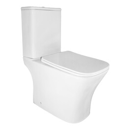 Унитаз-компакт безободковый Azario Kashmir AZ-9143S с тонкой крышкой микролифт - фото 