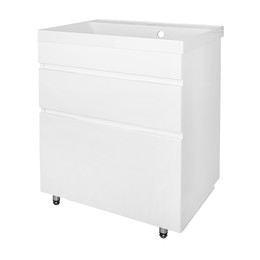 Тумба напольная с раковиной Azario Эстима 60 см CS00094592, белый глянцевый - фото 