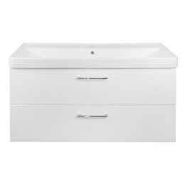 Тумба подвесная с раковиной Azario Ника 100 см CS00089923, белый - фото 