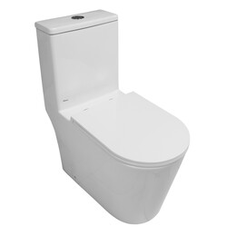 Унитаз-моноблок Azario Eagle AZ-80673 с тонкой крышкой микролифт (Система смыва Торнадо) - фото 