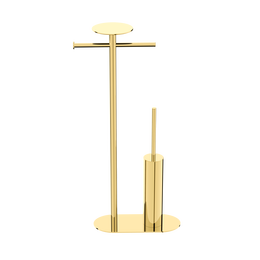 Стойка с полотенцедержателем и ёршиком Boheme Venturo 10953-G, цвет золото - фото 
