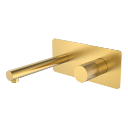 Смеситель для раковины настенный Boheme Stick 125-MG.2 (со скрытой частью) золото матовое - фото 