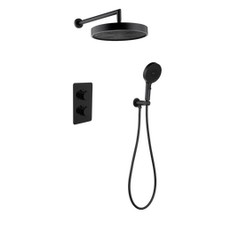 Душевая система для душа с термостатом Boheme Cell 427-B + 134-2-B (со скрытой частью) чёрный - фото 
