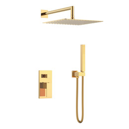 Душевая система для душа Boheme Qubic 474-3-G, золото - фото 