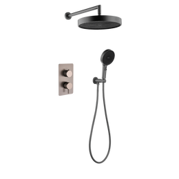 Душевая система для душа Boheme Cell 427-GM + 135-2-GM (со скрытой частью) графит - фото 