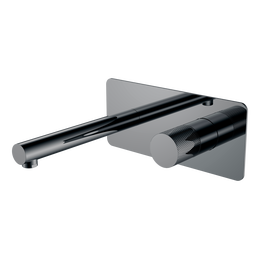 Смеситель для раковины настенный Boheme Stick 125-SGM.2 (со скрытой частью) графит глянцевый - фото 