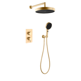 Душевая система для душа Boheme Cell 427-MG + 135-2-MG (со скрытой частью) золото матовое - фото 
