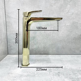 Смеситель для раковины высокий Haiba HB11726-5, золото - фото 