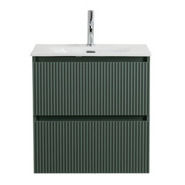 Тумба подвесная с раковиной BelBagno 60 см UNO-600-2C-SO-VO, еловый матовый - фото 