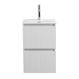 Тумба подвесная с раковиной BelBagno 40 см UNO-MINI-400-2C-SO-BO, bianco opaco - фото 