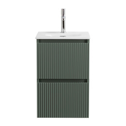 Тумба подвесная с раковиной BelBagno 40 см UNO-MINI-400-2C-SO-VO, еловый матовый - фото 