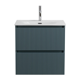 Тумба подвесная с раковиной BelBagno 60 см UNO-MINI-600-2C-SO-AO, голубой матовый - фото 