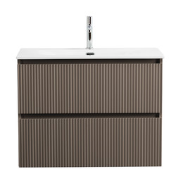 Тумба подвесная с раковиной BelBagno 90 см UNO-MINI-900-2C-SO-СO, бежевый матовый - фото 