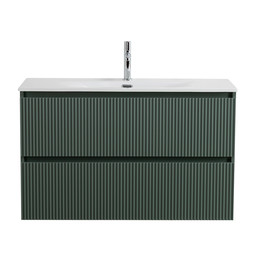 Тумба подвесная с раковиной BelBagno 100 см UNO-MINI-1000-2C-SO-VO, еловый матовый - фото 