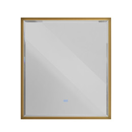 Зеркало Cezares 80 см CZR-SPC-INT-800-900-LED-TCH-WARM-BORO, брашированное золото - фото 