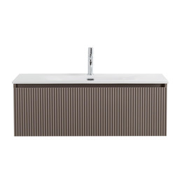 Тумба подвесная с раковиной BelBagno 100 см UNO-1000-1C-SO-СO, бежевый матовый - фото 