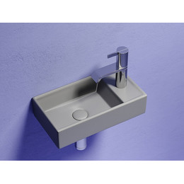 Раковина подвесная Ceramicanova Element 40 см L CN6051LMH, антрацит матовый - фото 